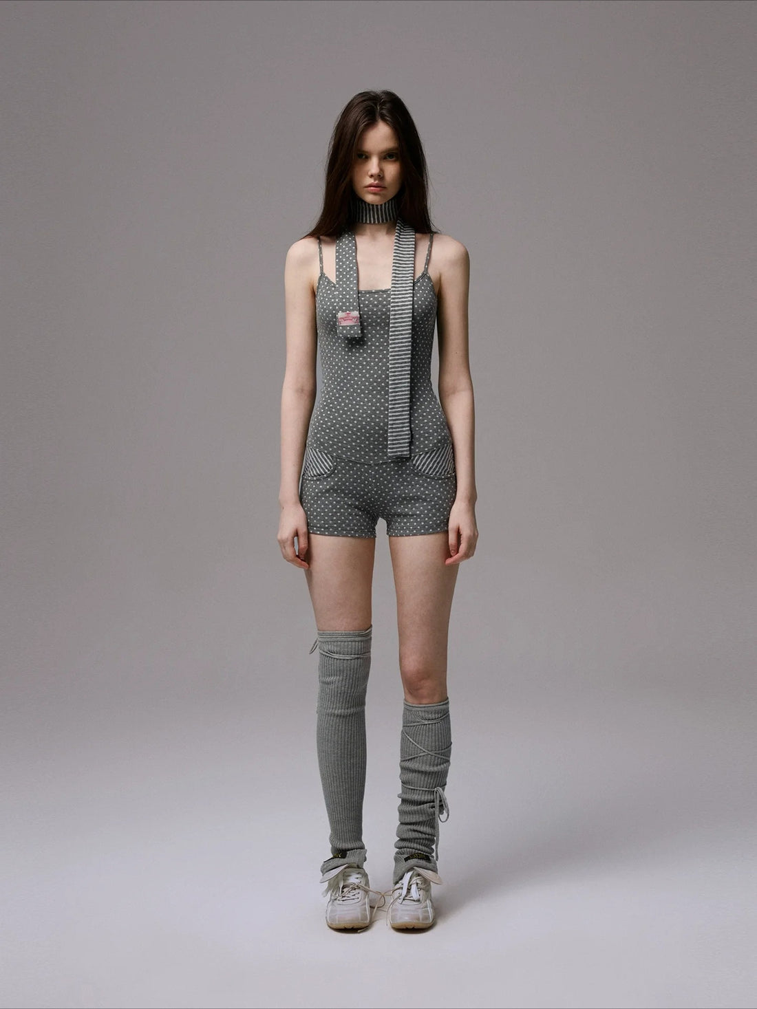 Polka Dot Stripe Jumpsuit Set