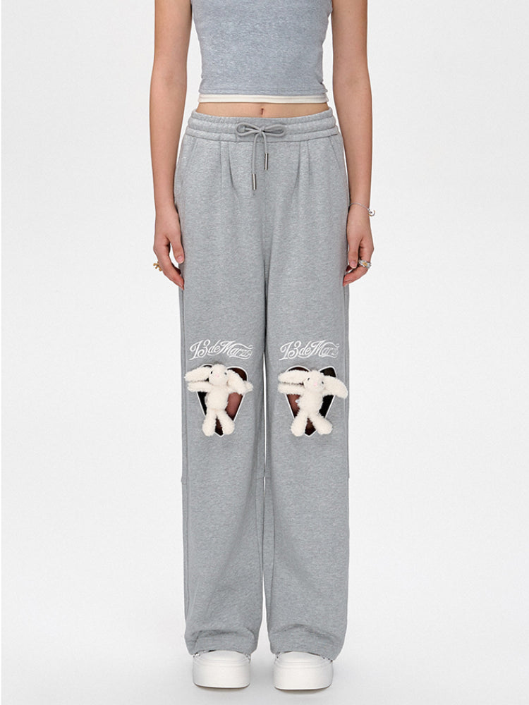 Heart Cutout Casual Pants