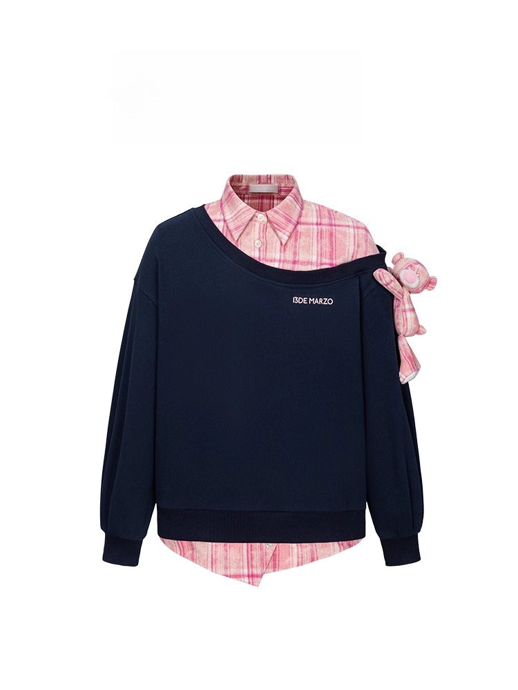 Asymmetric Layered Sweatshirt