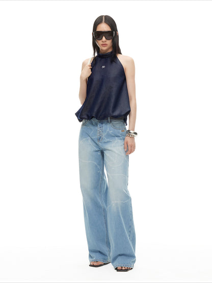 Bubble Silhouette Lyocell Denim Camisole