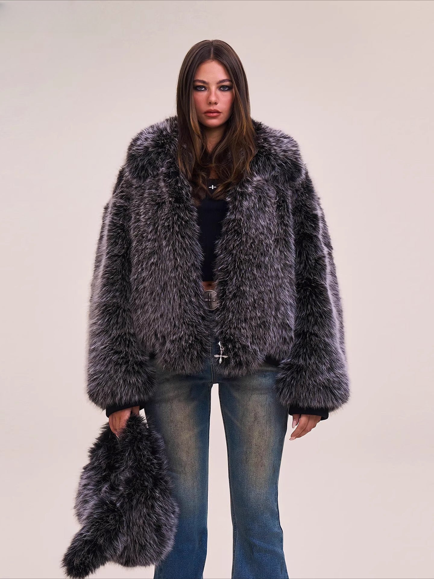 Arctic Cross Faux Fur Jacket