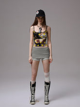 Polka Dot Cat Dog Color-Blocking Camisole - CHINASQUAD