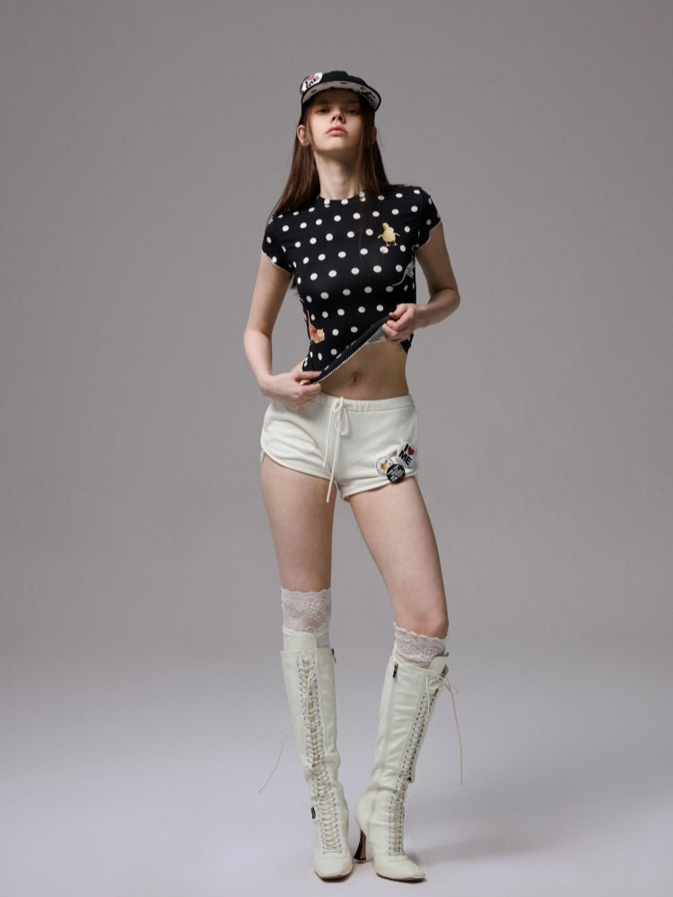 Cats &amp; Dogs Love Polka Dot Print T-Shirt - CHINASQUAD