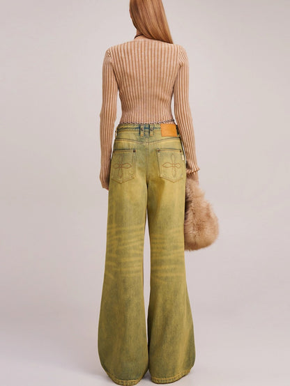 Wild Mustang Classic Wide-Leg Jeans