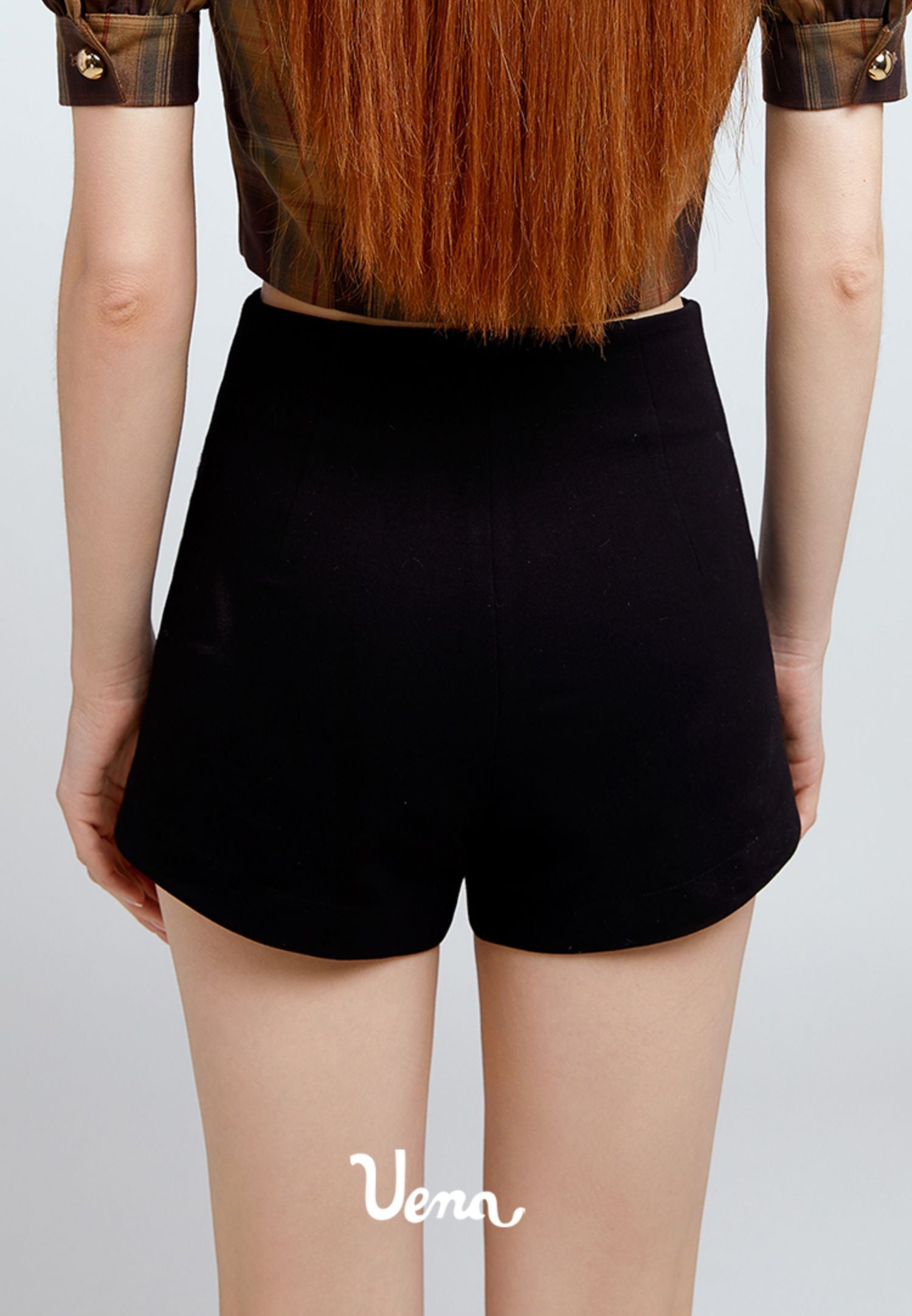 Black High-Waisted Casual Shorts - CHINASQUAD