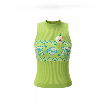 Candy Knit Cropped Vest