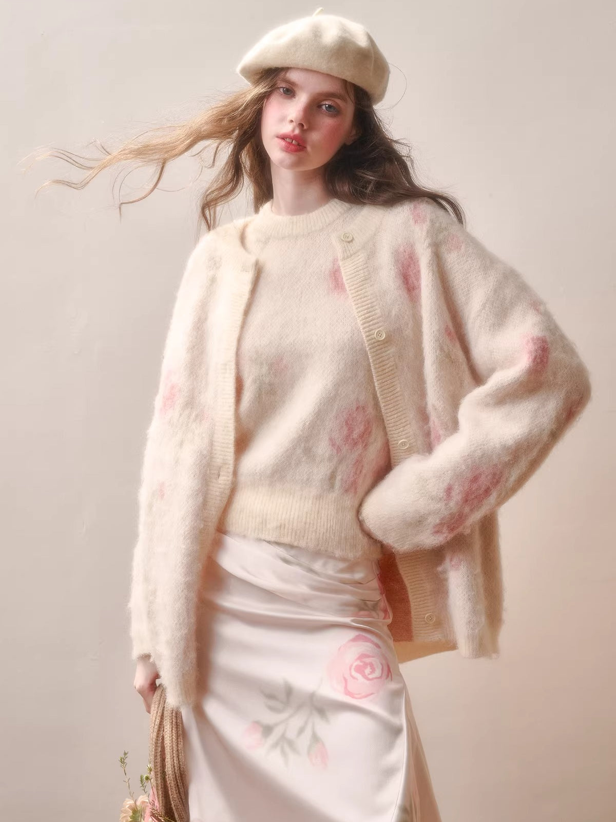 Merino Wool-Blend Knit Jacket