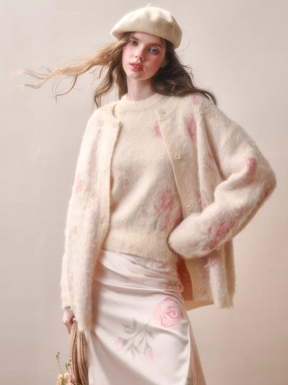 Merino Wool-Blend Knit Jacket