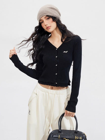 Lace Hollow Knit Cardigan
