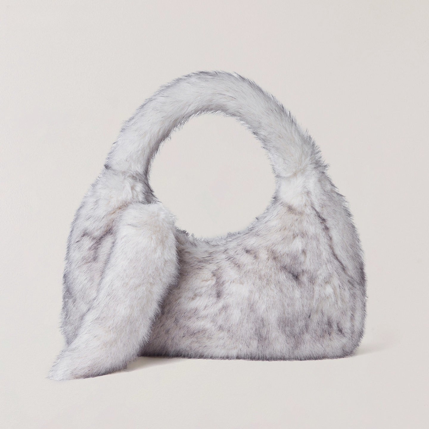 Cross Relic Faux Fur Stone Bag