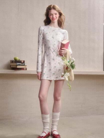 Mediterranean Floral Two-Piece Dress Set