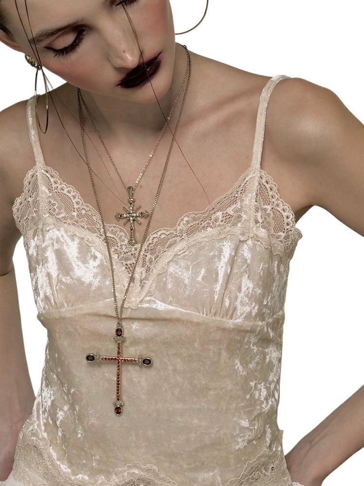 Retro Cross Long Sweater Chain