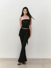 Lace-Trimmed Tie-Waist Lyocell Trousers - CHINASQUAD