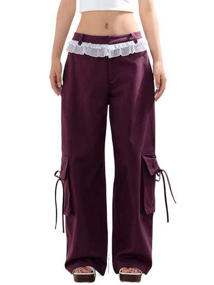 Fake Two Piece Drawstring Big Pocket Utility Pants - CHINASQUAD