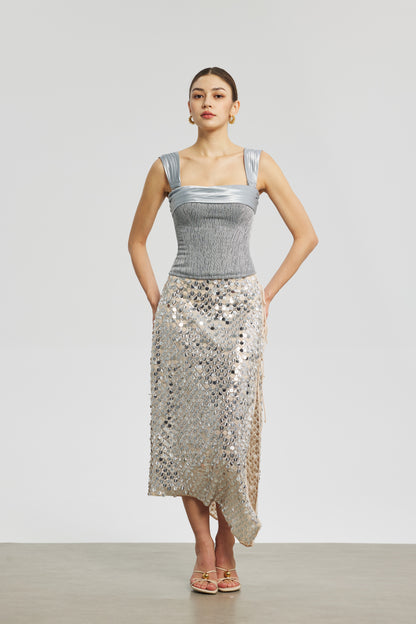 Galaxy Rhinestone Corset Top