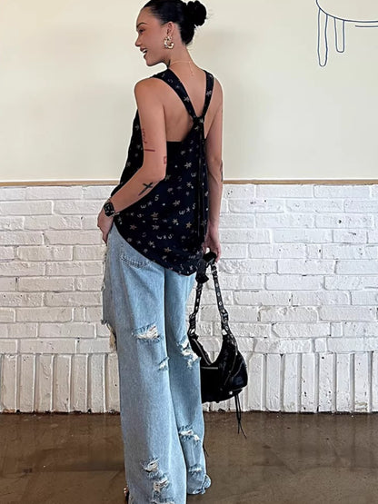 Relaxed Sleeveless Mid-Length Tank Top