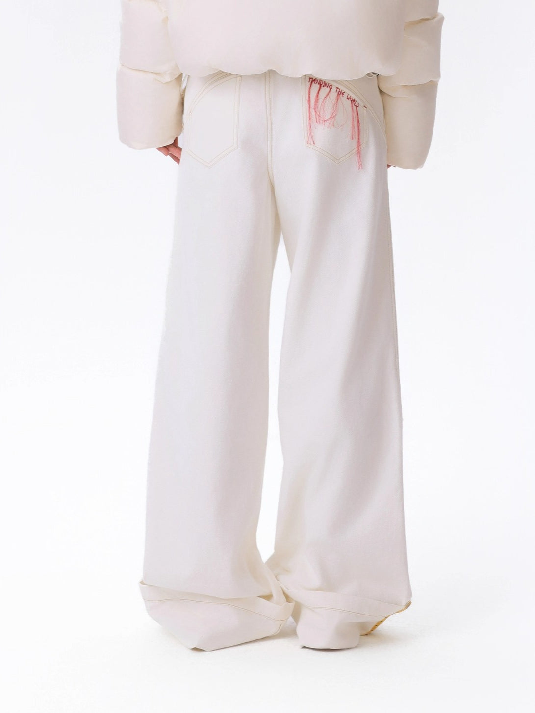 Tailor Bear Unisex Wide-Leg Denim Trousers