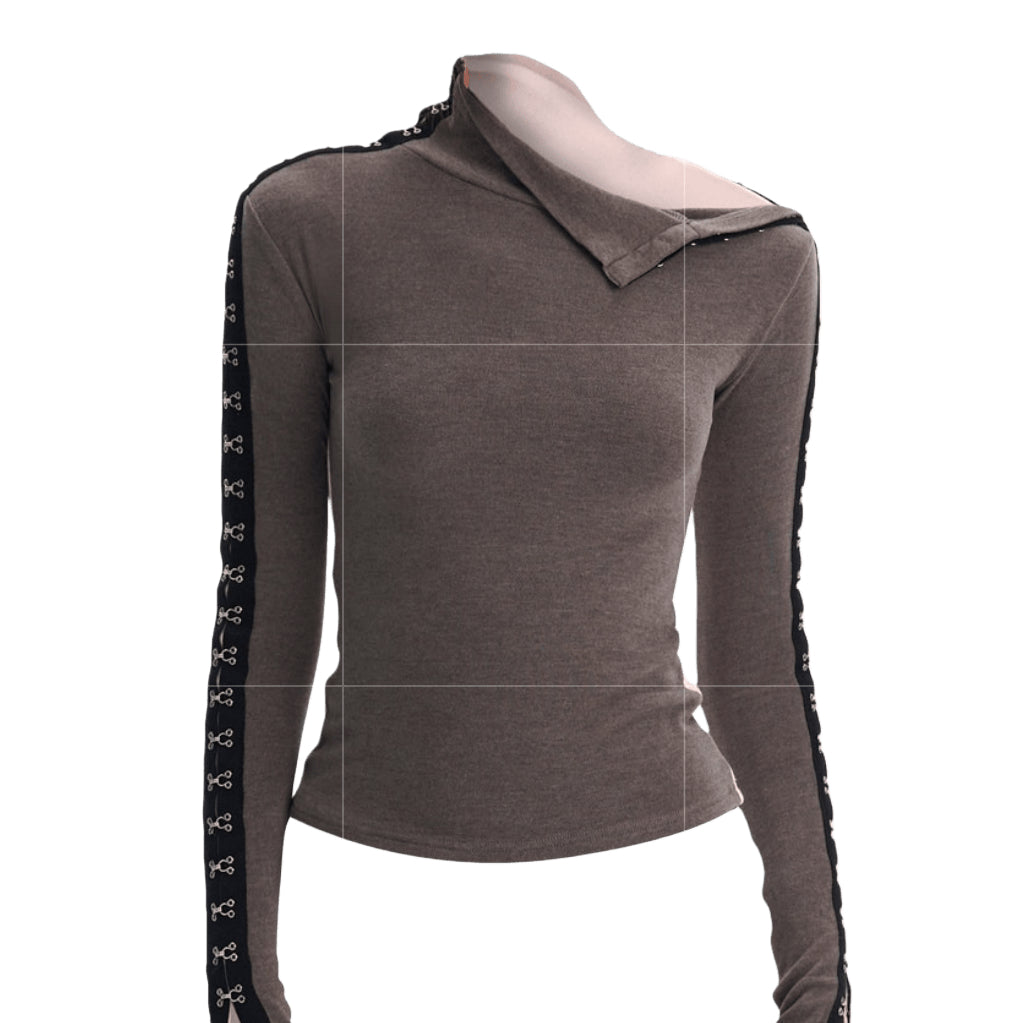 Brushed Mock-Neck Reversible Base Layer Turtleneck