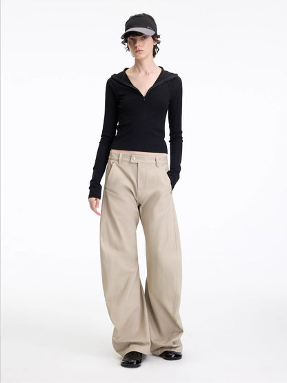 Asymmetrical Sculpted Utility Pants