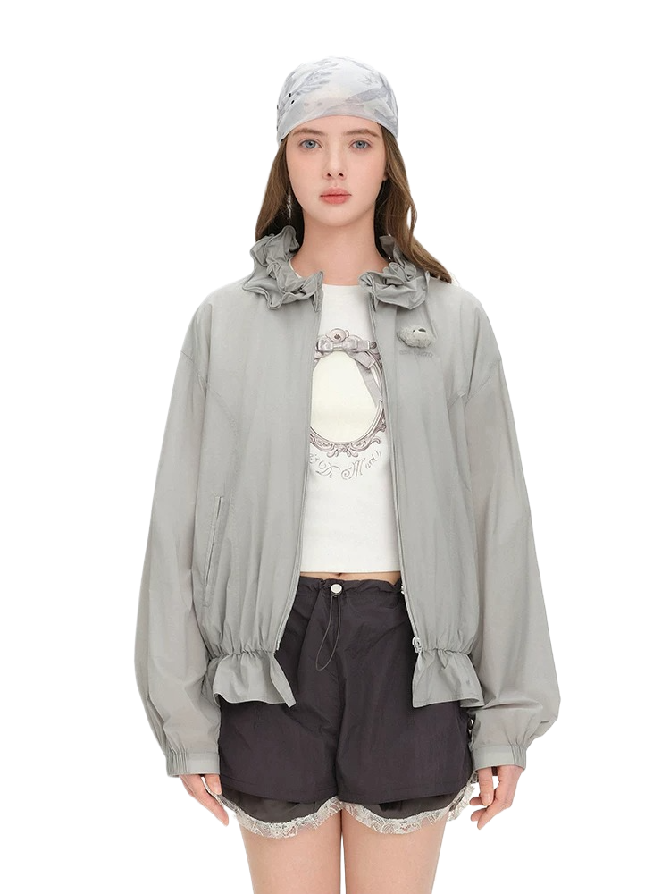 Lace Collar Lightweight Jacket