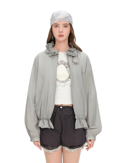 Lace Collar Lightweight Jacket
