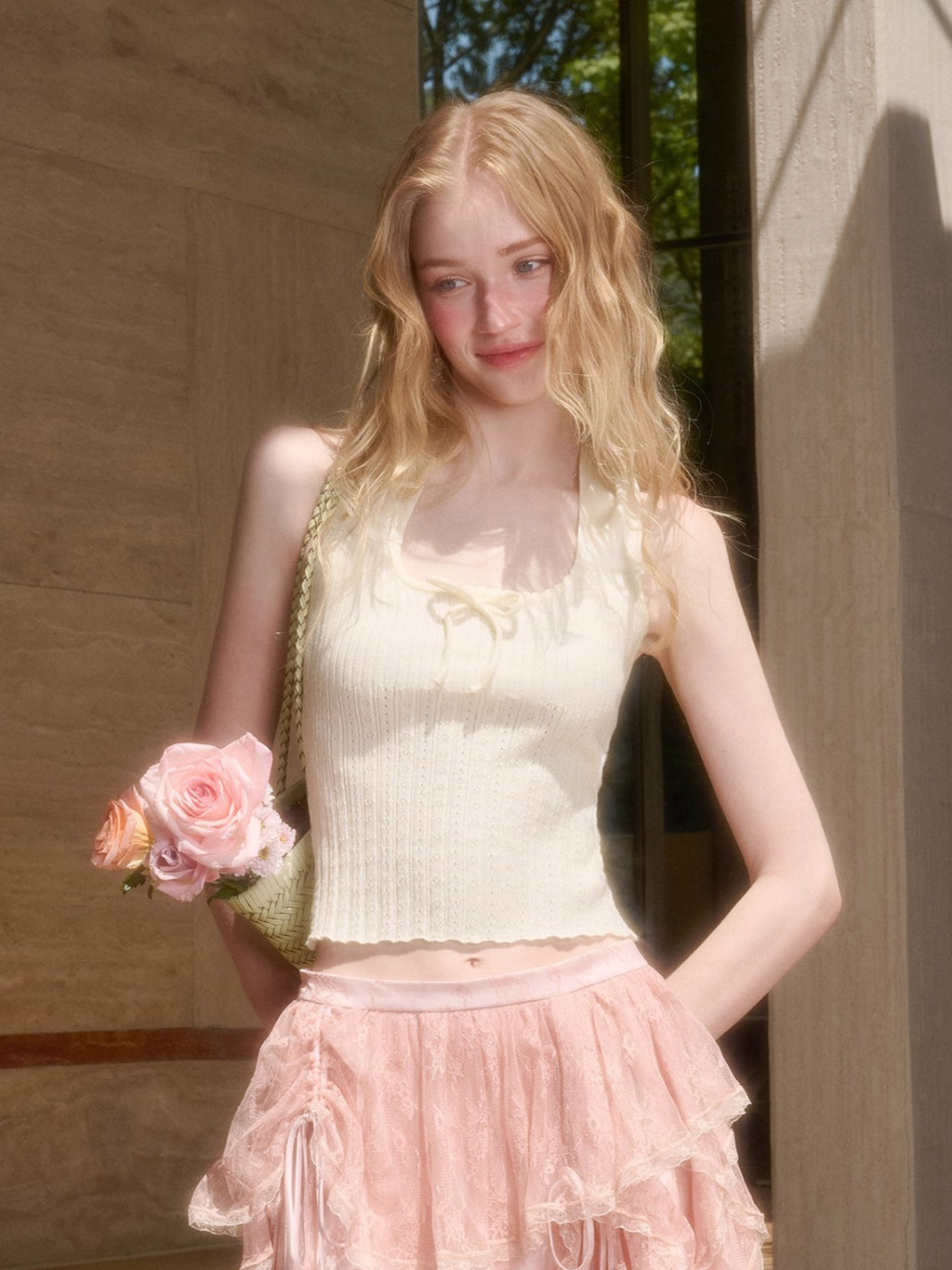 Mohair Wool-Blend Cloud Knit Set