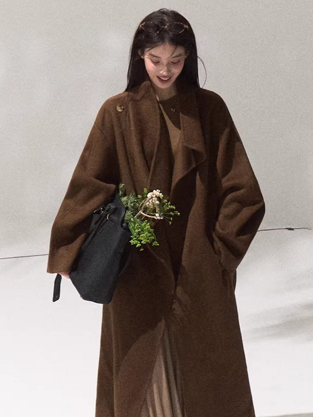 Tailored Pure Wool Long Coat