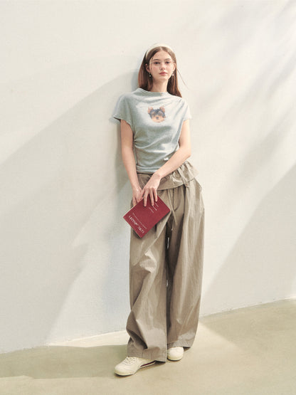 Ruffled Waist Casual Pants - CHINASQUAD
