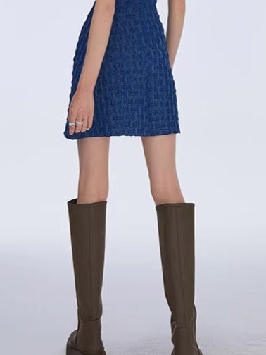 Aphrodite Blue Stretch Denim Camisole Dress