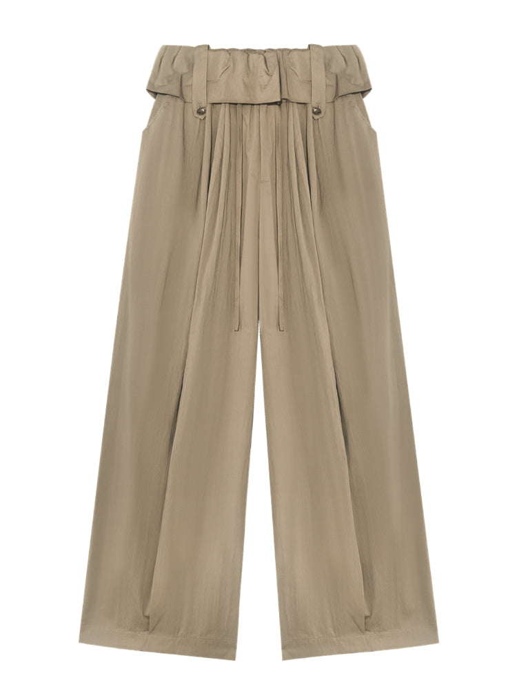 Ruffled Waist Casual Pants - CHINASQUAD