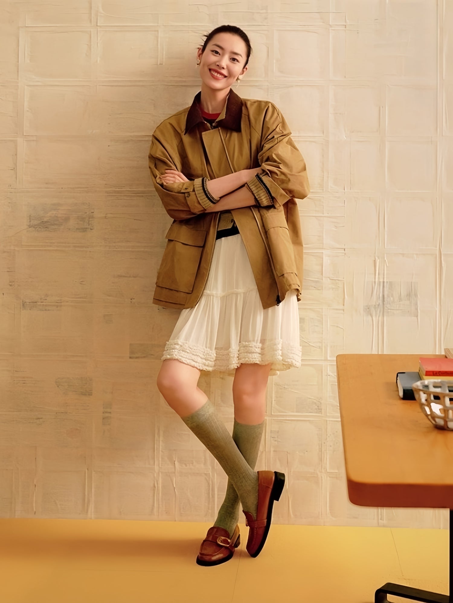 Refined Wool-Blend Short Jacket