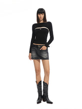 Wool Real Two-piece Layered Knit Crewneck - CHINASQUAD