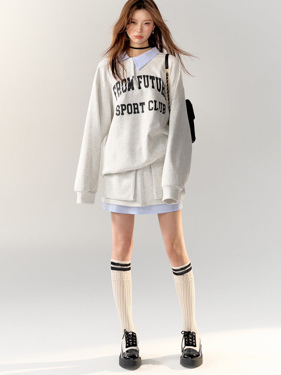 American College Style Sports Sweatshirt