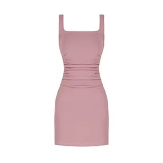 Square-Neck Stretch Bodycon Camisole Dress