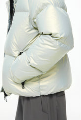 Silver Green Laser Down Jacket - CHINASQUAD