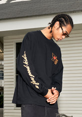 Winged Heart Long Sleeve Loose Fit T-Shirt - CHINASQUAD