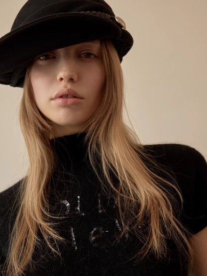 Court-Style Pleated Soft Baker Boy Cap