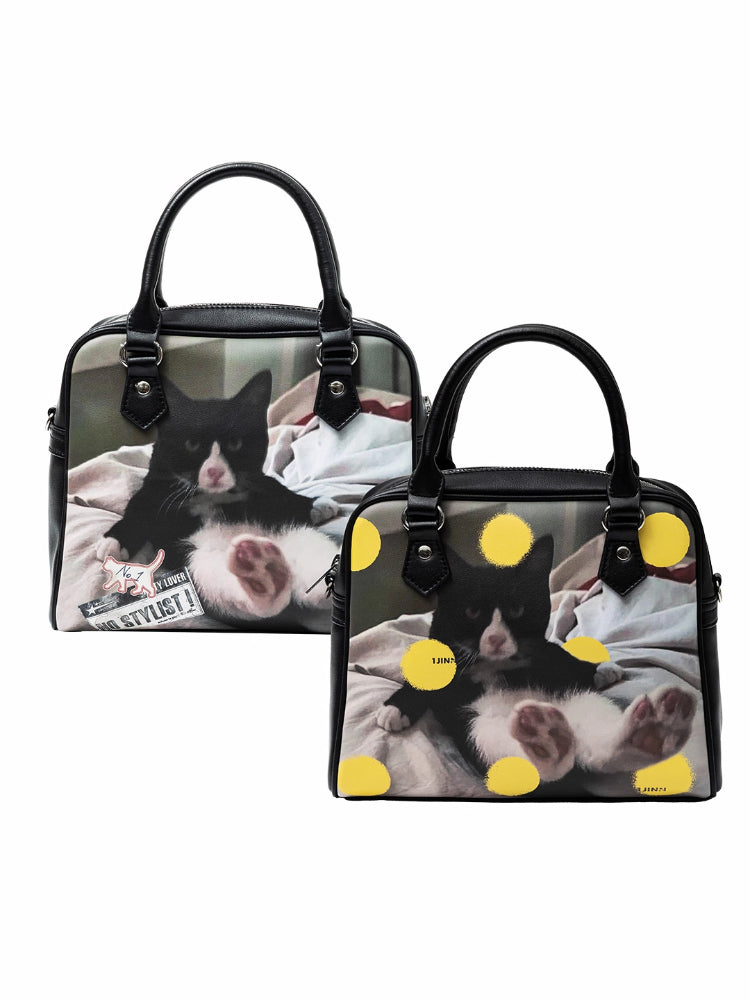 Classic Cat &amp; Dog Boston Handbag - CHINASQUAD
