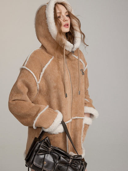 Thick Warm Faux Fur Hoodie Jacket