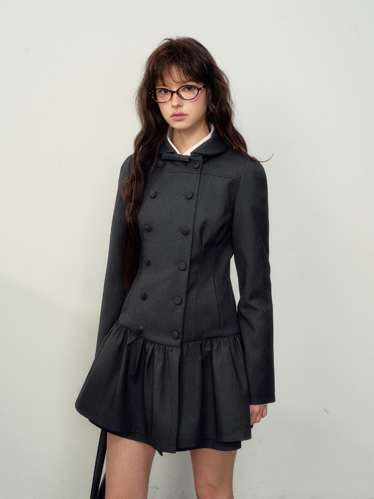 Peter Pan Collar Blazer Dress