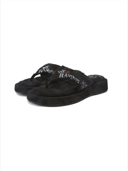 Grunge Hand-Painted Canvas Slippers
