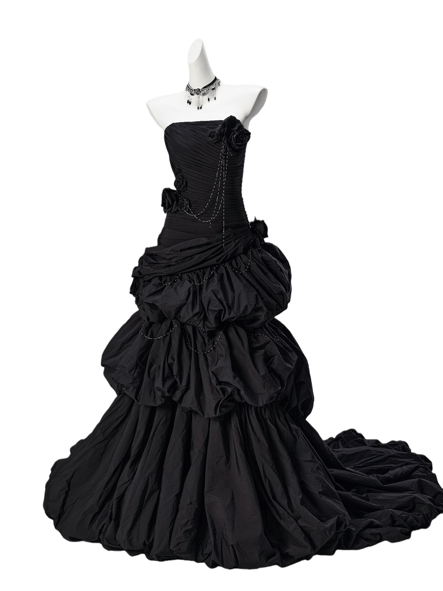 Black Hyacinth Couture Gown