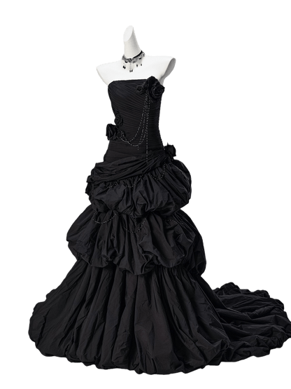 Black Hyacinth Couture Gown