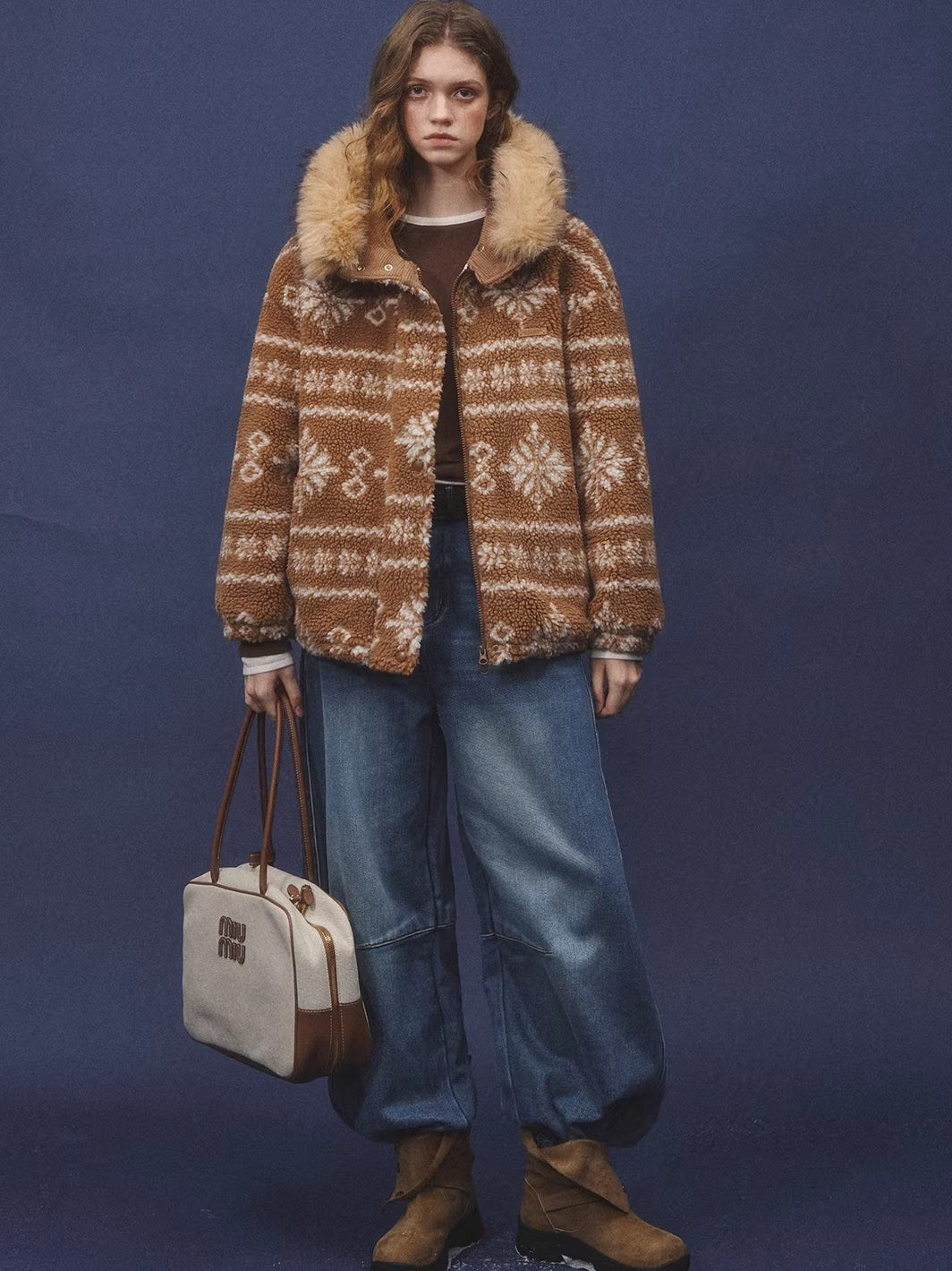 Fur Collar Fleece Hooded Jacket