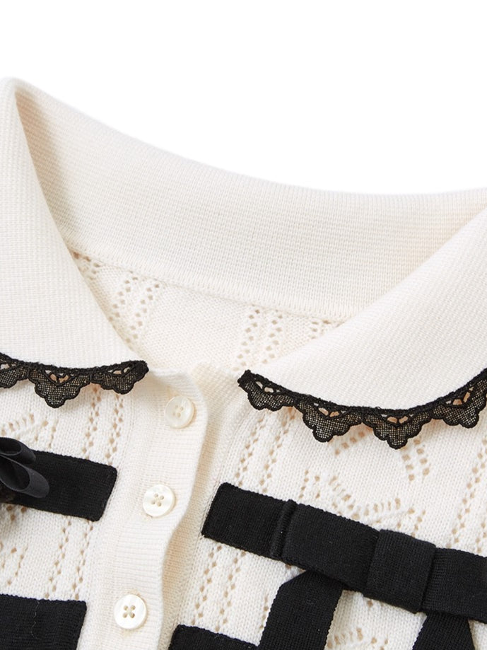 Polo-Collar Knit Pullover