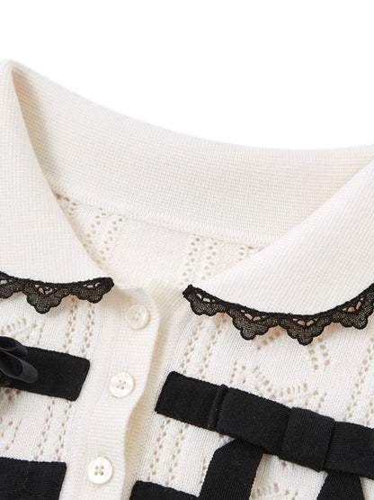 Polo-Collar Knit Pullover