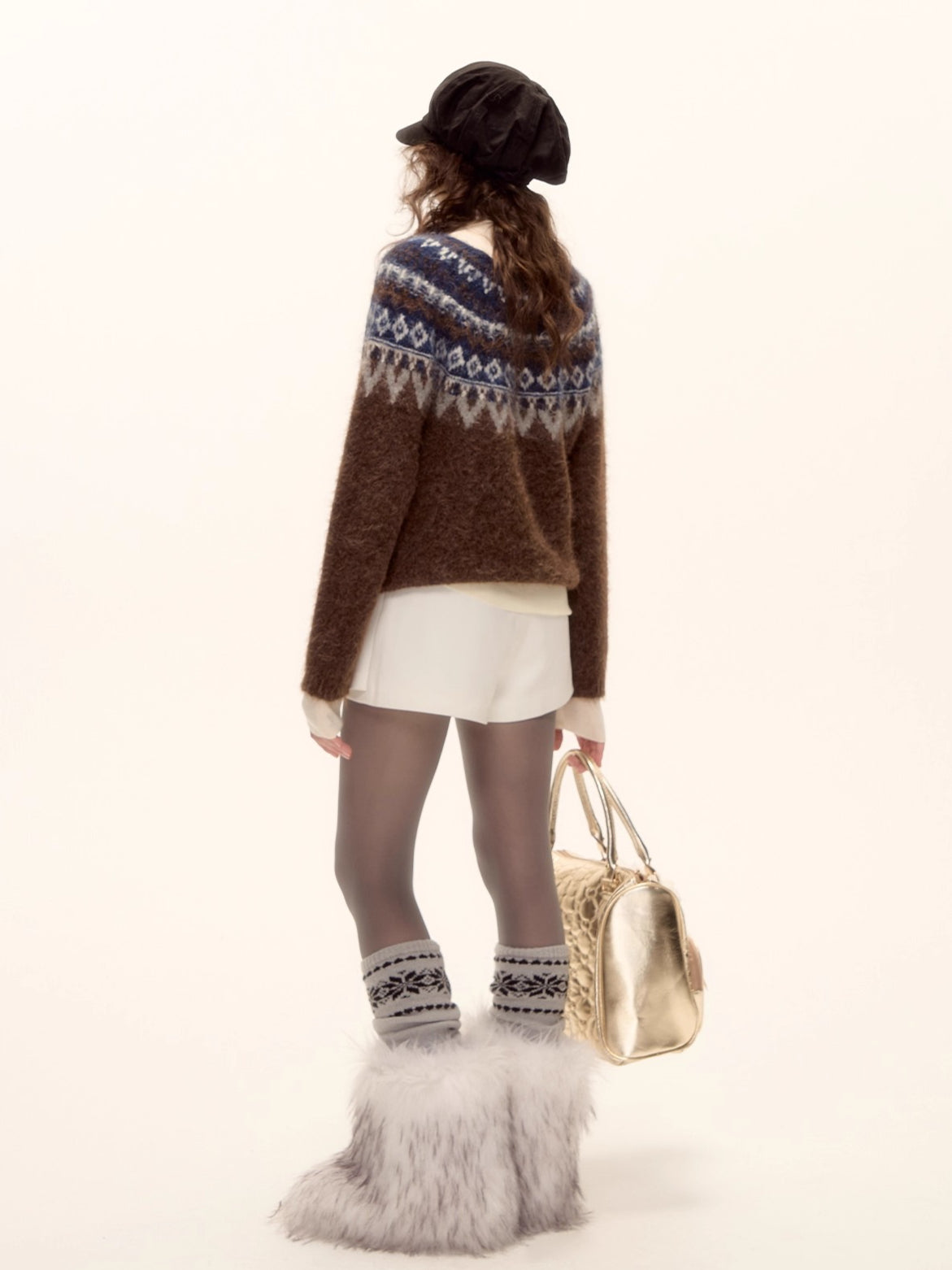 Wool-Blend Fair Isle Knit Sweater