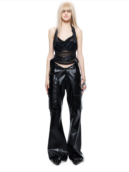 Punk Grunge Studded Belt-Detail Camisole