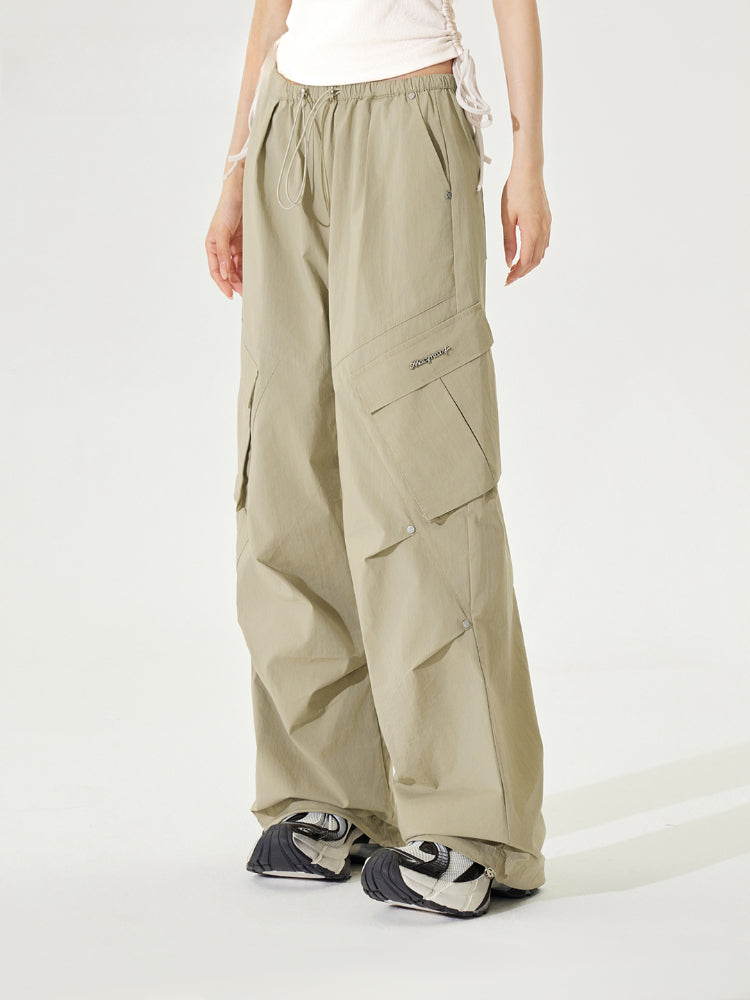 Pleated Low-rise Cargo Pants - CHINASQUAD