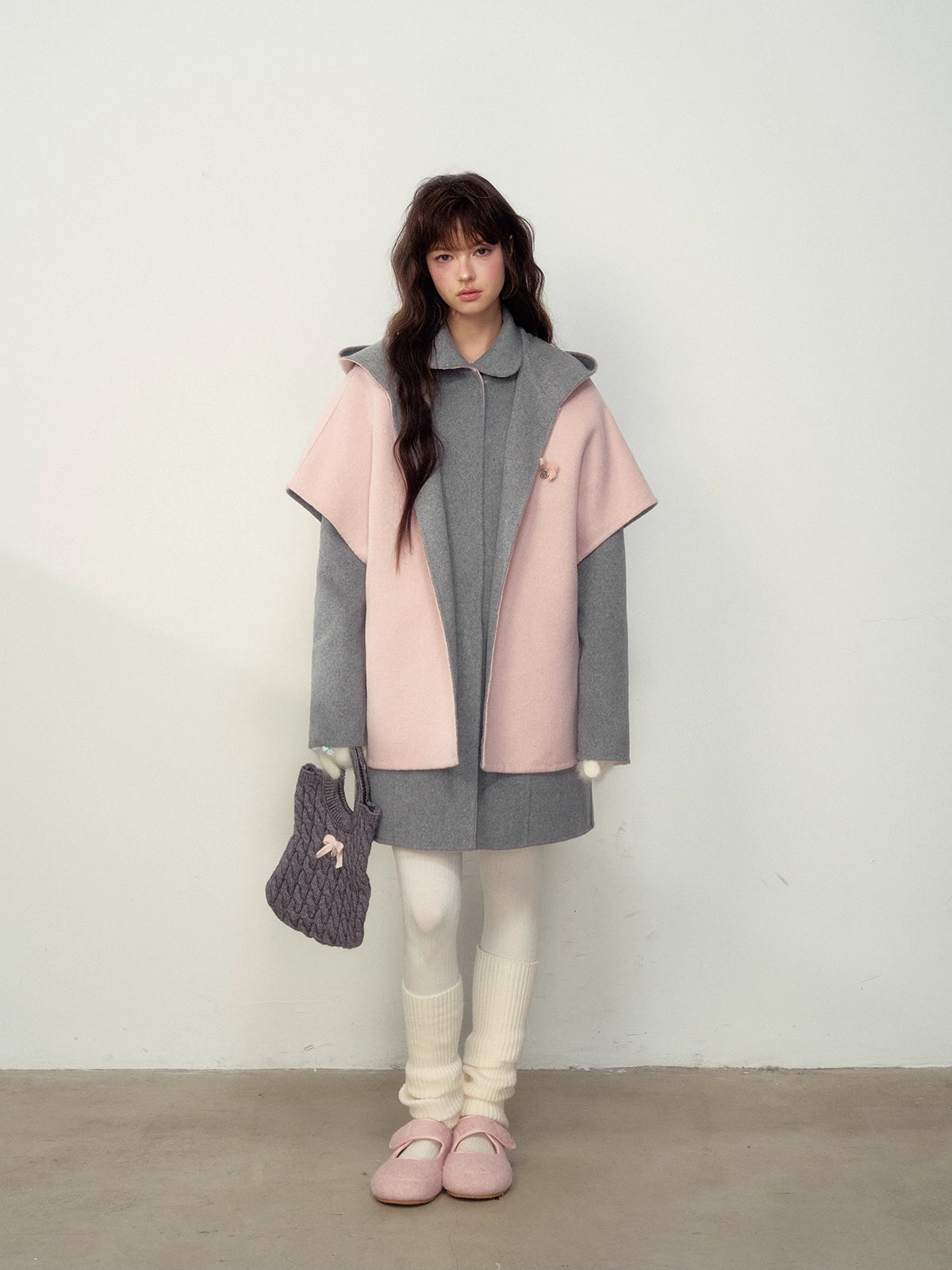 Dual-Sided Wool Doll Collar Coat